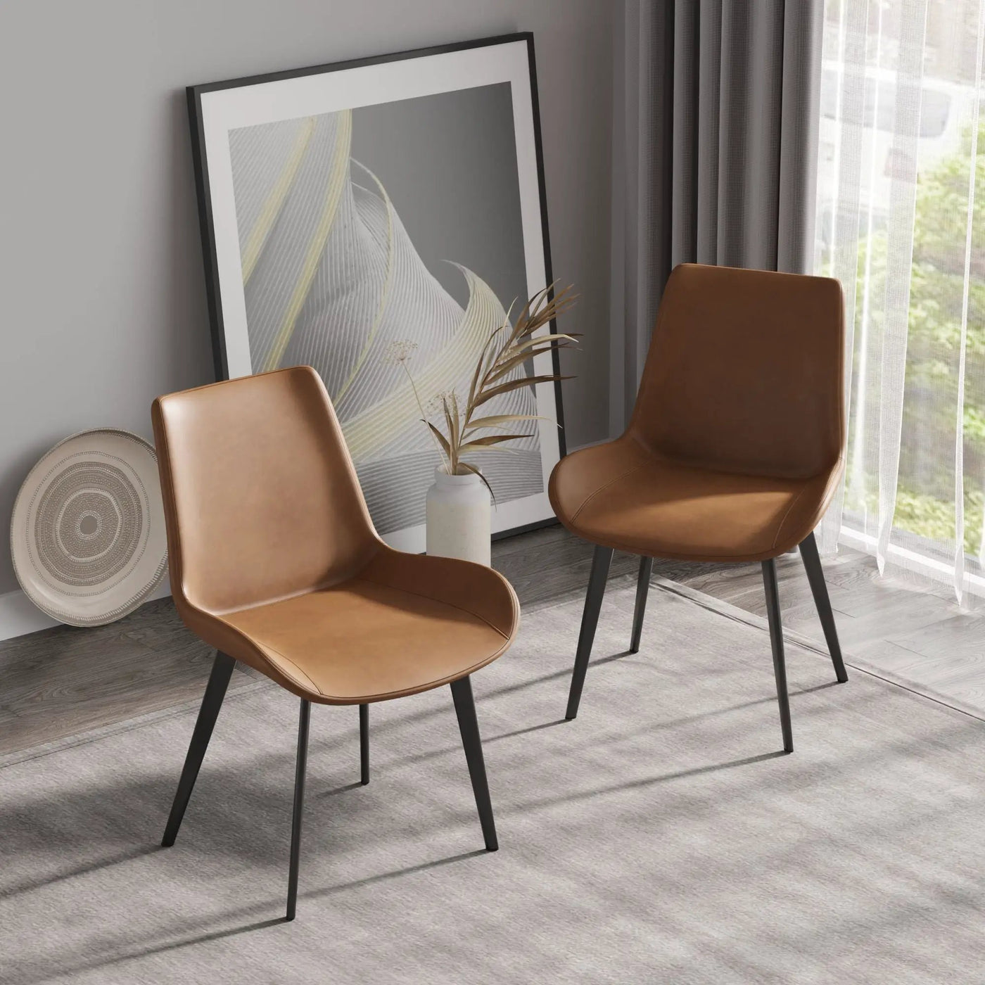 Modern Dining Chair Living Room Metal Leg Dining Chair (Set of 2) by Unique Piece Furniture