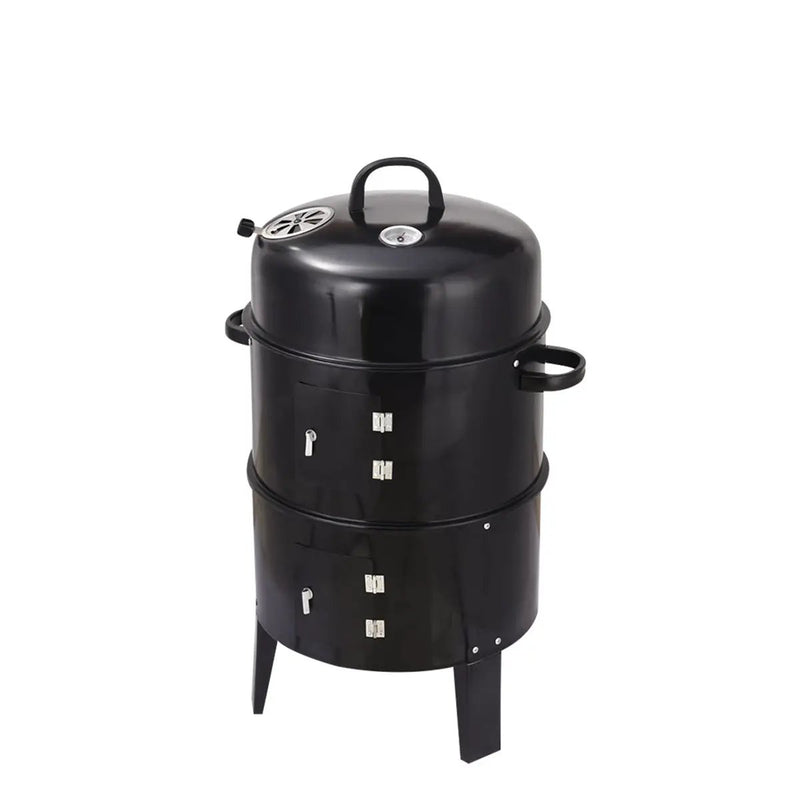 Outdoor Double-Layer Grill Charcoal Wood Fired Braising and Smoking Stove by HouseOfZazla