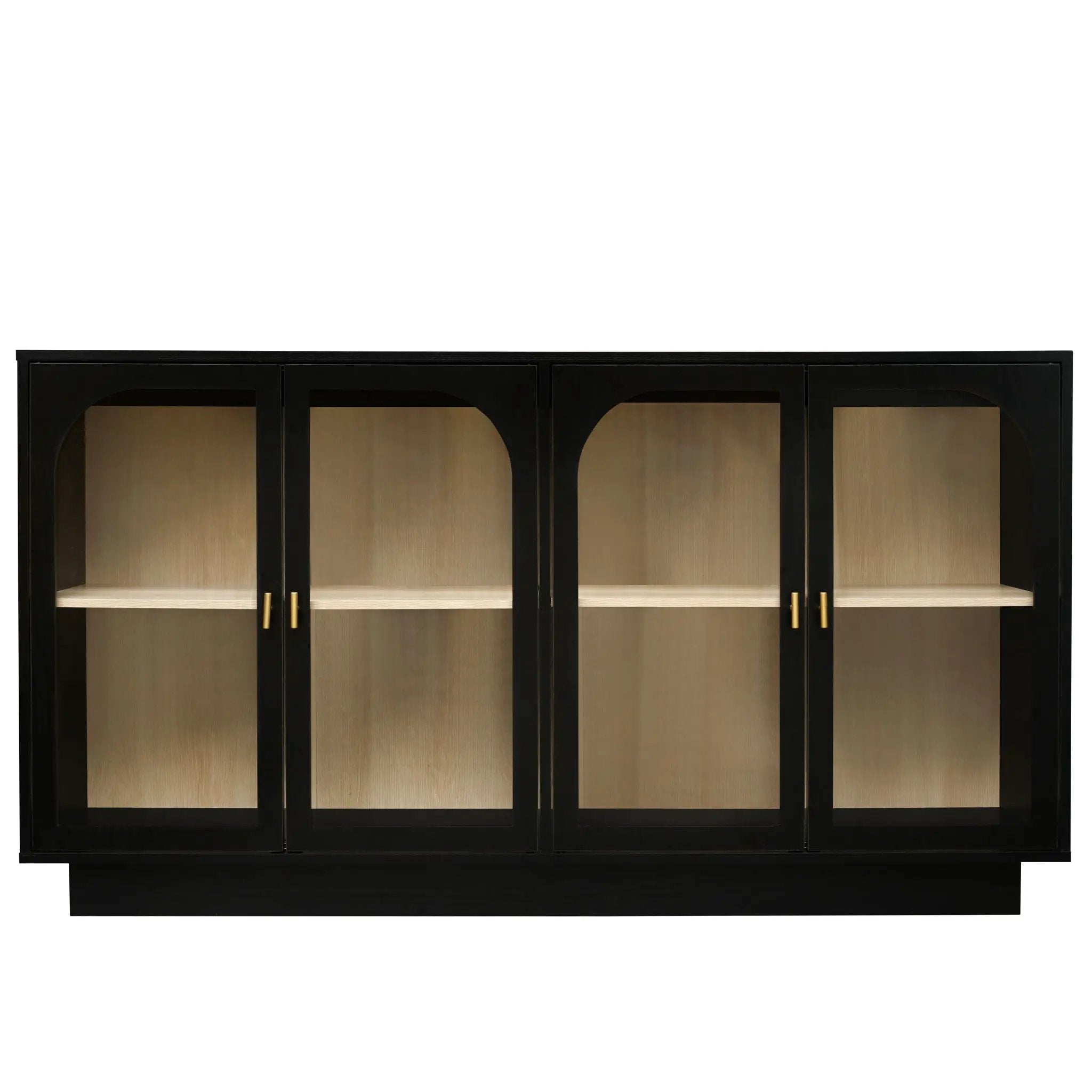 Storage Cabinet With Door For Living Room, Dining Room - Black by HouseOfZazla