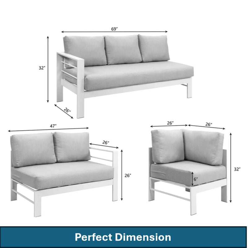 Outdoor Patio Set, All-Weather With Thick Cushions by HouseOfZazla