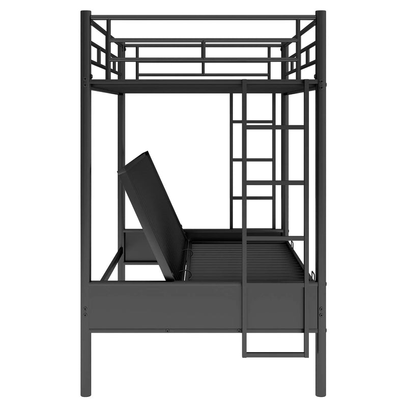 Twin Over Full Bunk Bed, Multifunction - Black by Unique Piece Furniture