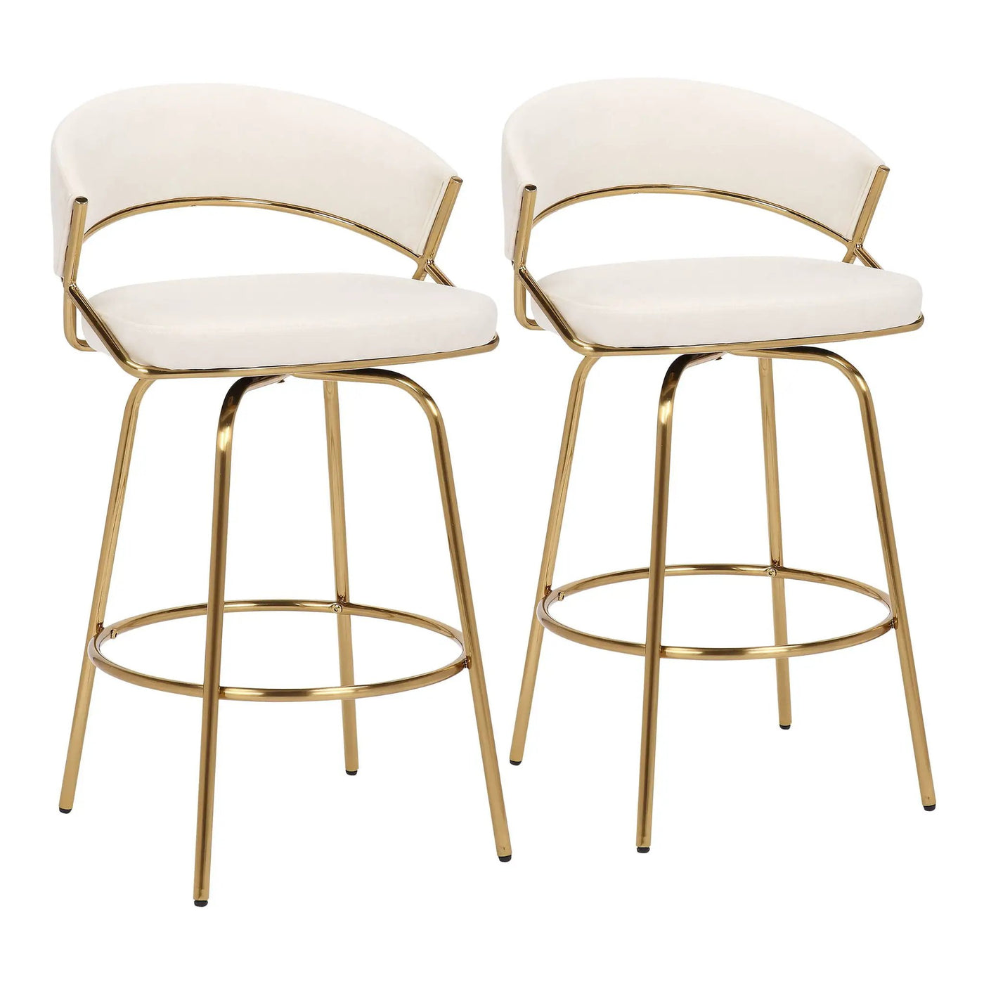 Jie - Glam Fixed Height Counter Stool (Set of 2) by HouseOfZazla