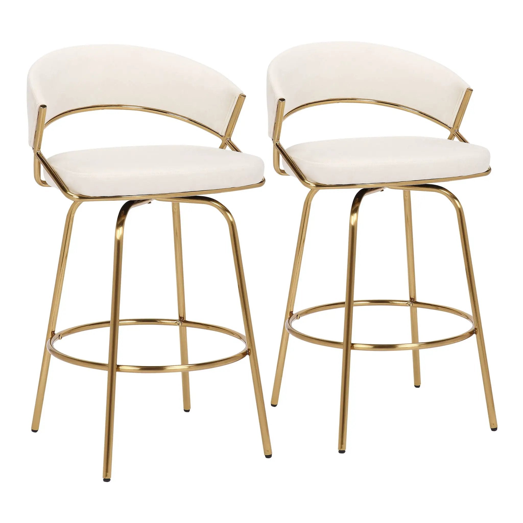 Jie - Glam Fixed Height Counter Stool (Set of 2) by Unique Piece Furniture