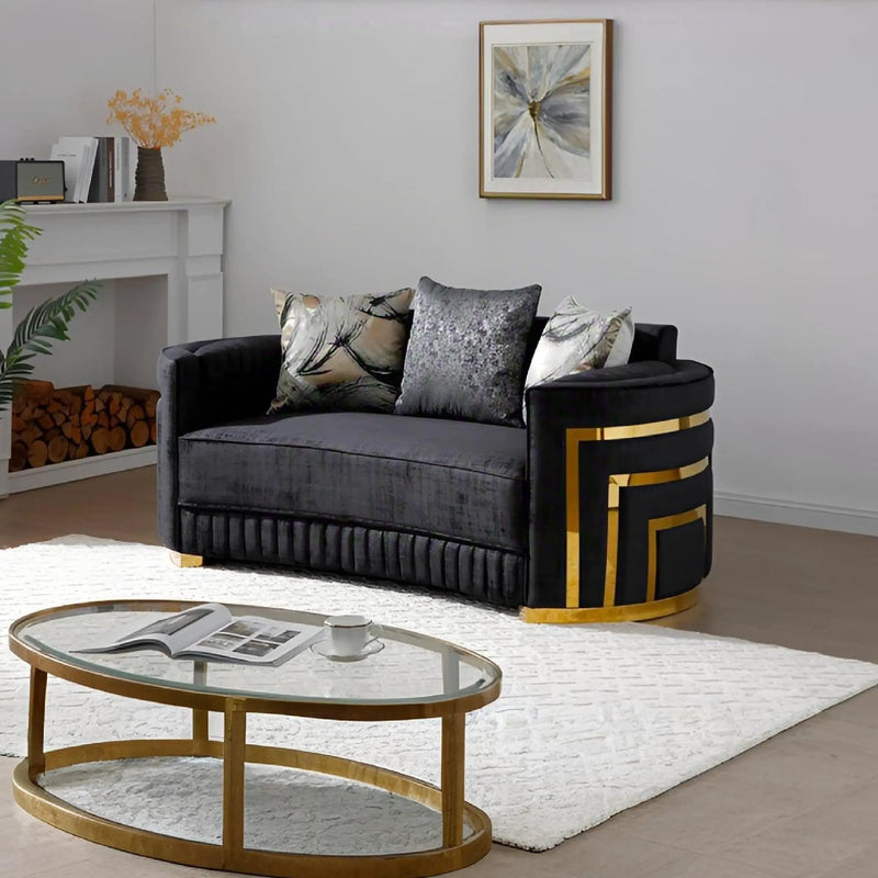 Soledad - Loveseat - Black by Unique Piece Furniture