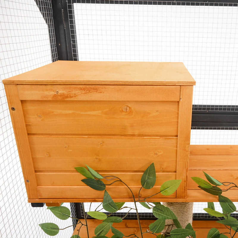 Outdoor Cat House, Diy Cat Enclosure Catio With Double Enter Doors by HouseOfZazla