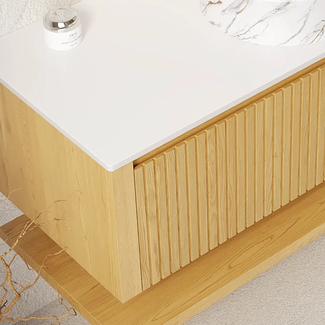 Hizon 48" Wall-Mounted Corolla Bathroom Vanity by HouseOfZazla
