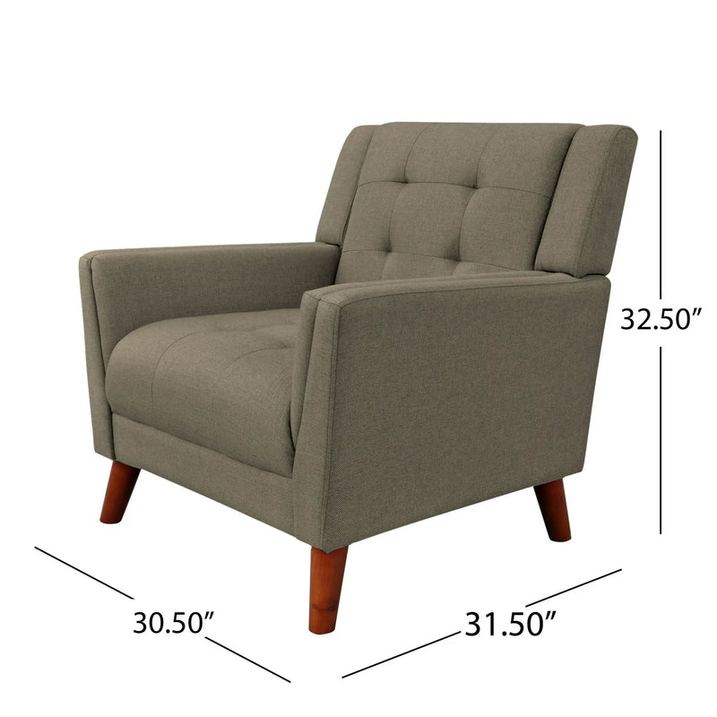 Luminaesque Fabric Upholstered Armchair With Tufted Back by HouseOfZazla