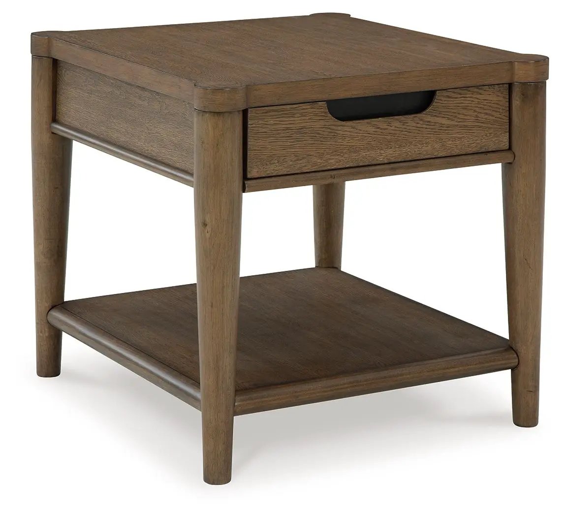 Roanhowe - Rectangular End Table - Brown by Unique Piece Furniture