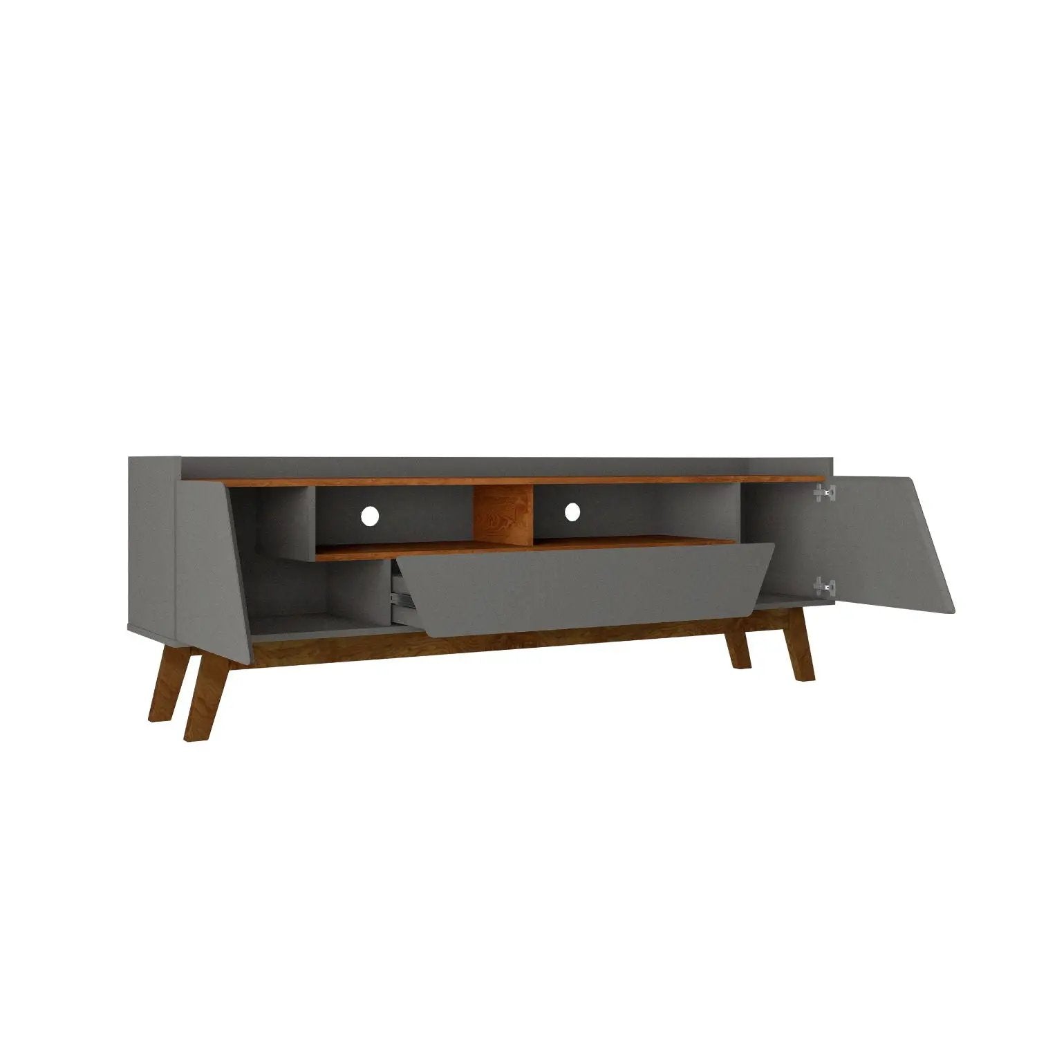 Marcus - TV Stand With 4 Shelves And Soft Close Doors by HouseOfZazla