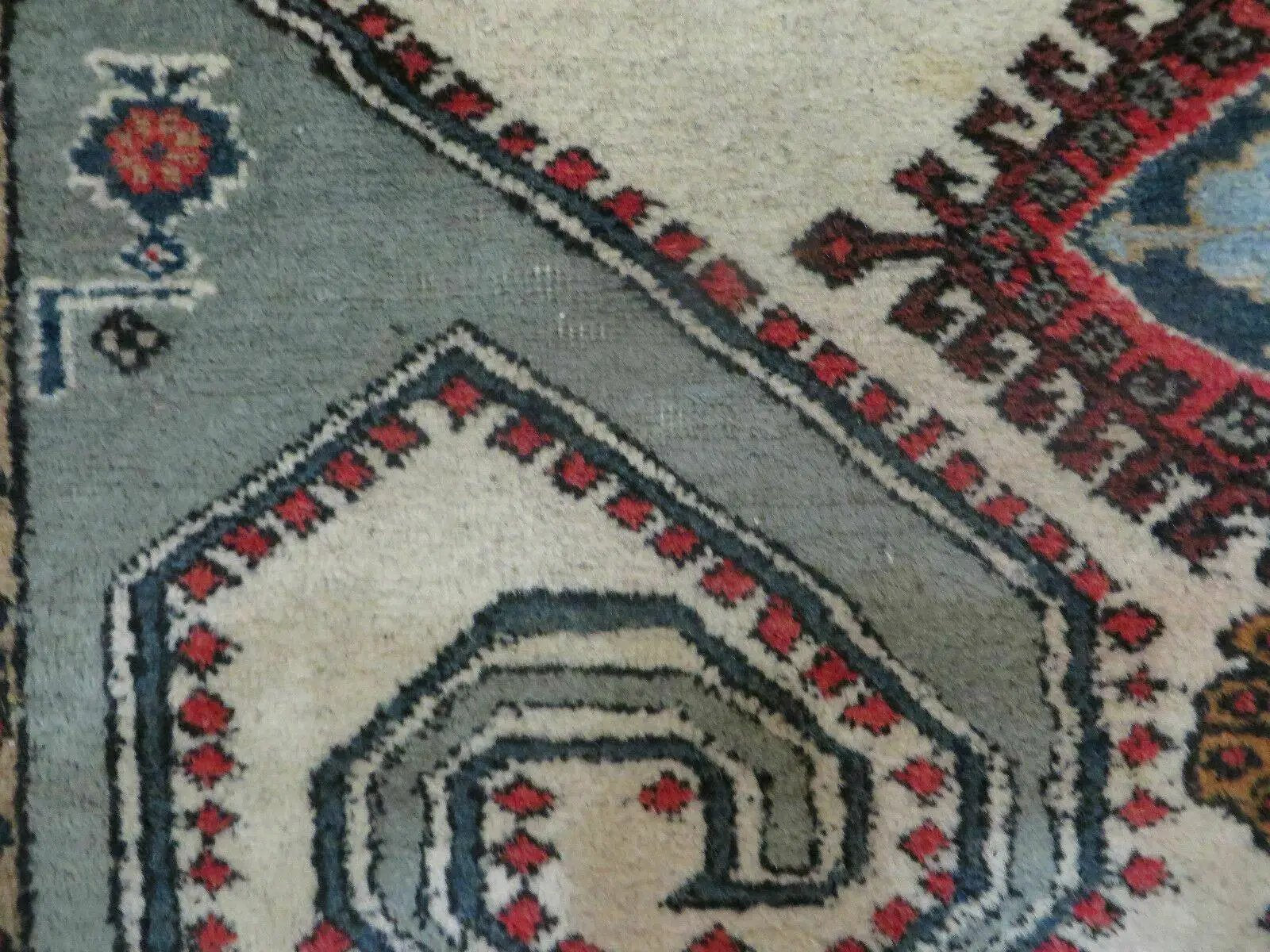 4' X 7' Vintage Handmade Knotted Rug India Caucasian Wool Soft Green Organic by Jewel Rugs