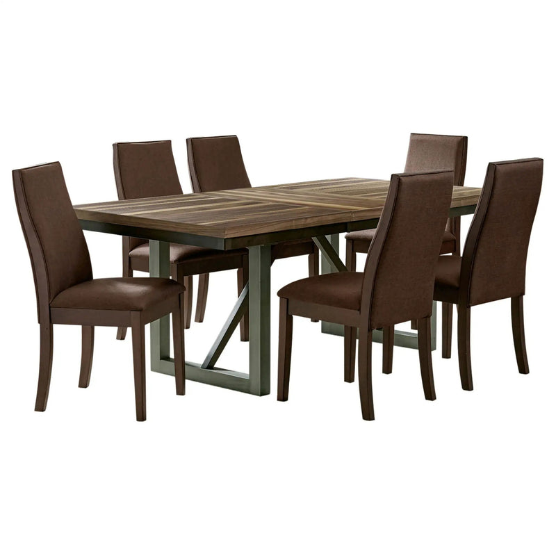 Spring Creek 7-piece Rectangular Dining Table Set Chocolate by Unique Piece Furniture