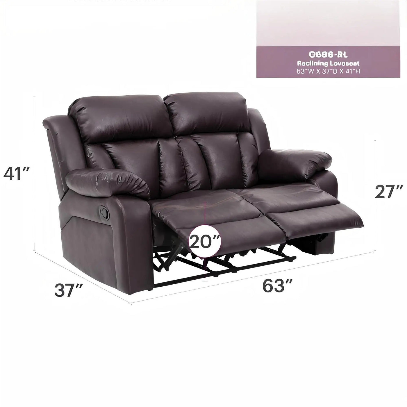 Daria - Cozy Padded Love Seat For Relaxation by HouseOfZazla