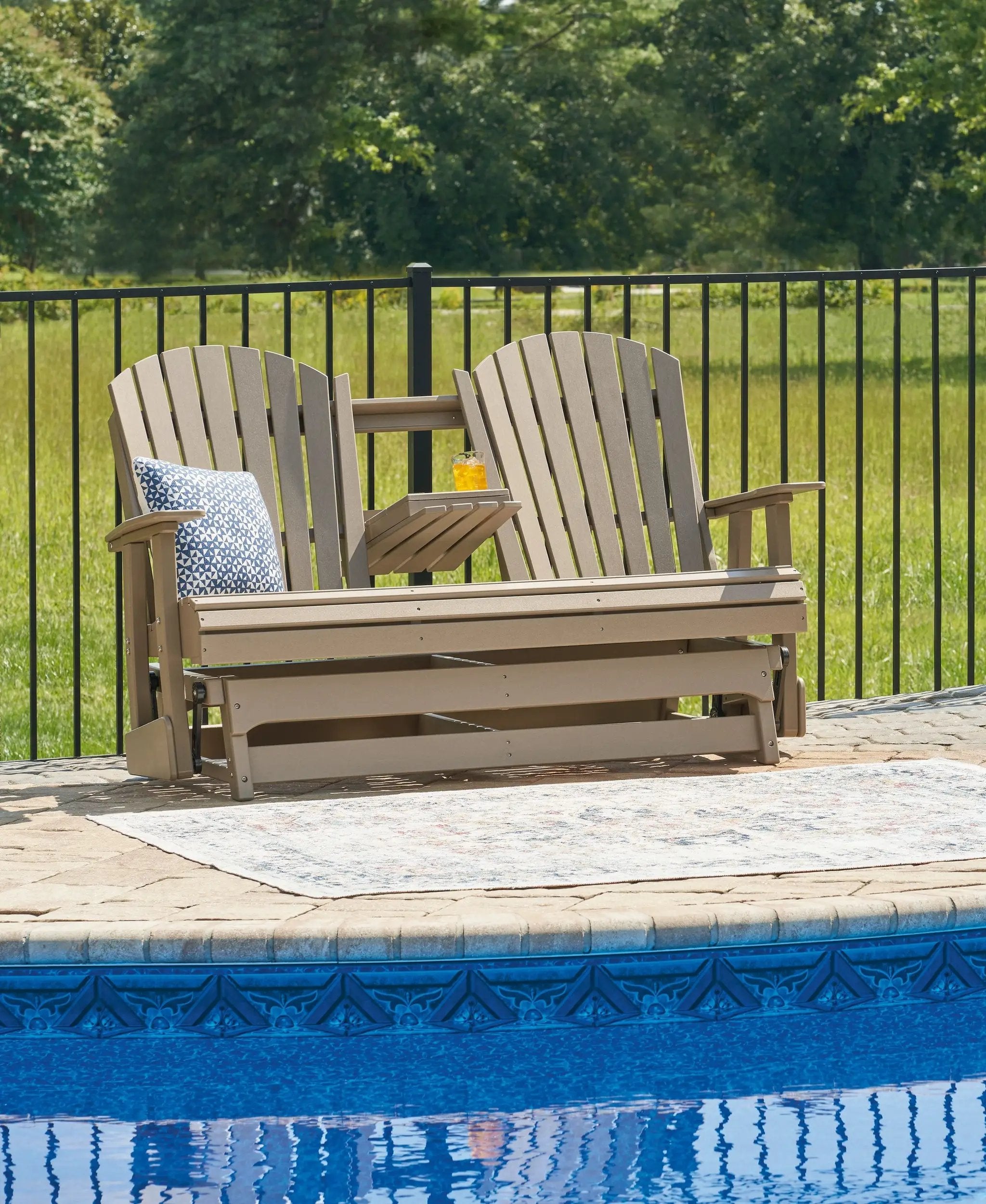 Hyland Wave - Glider Loveseat by Unique Piece Furniture