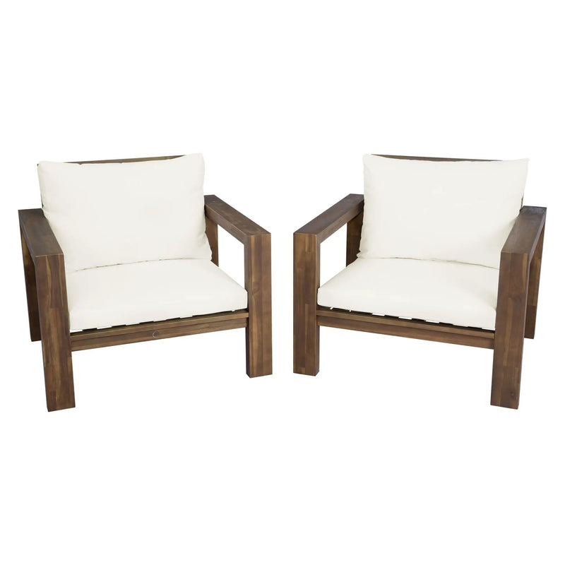 Stylish Outdoor Chair Set With Cushions For Garden (Set of 2) by HouseOfZazla