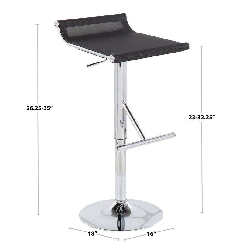 Mirage Ale - Contemporary Adjustable Bar Stool by Unique Piece Furniture