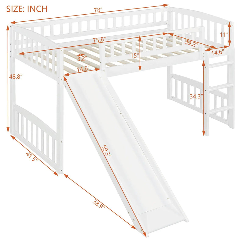 Loft Bed With Slide And Ladder by Unique Piece Furniture