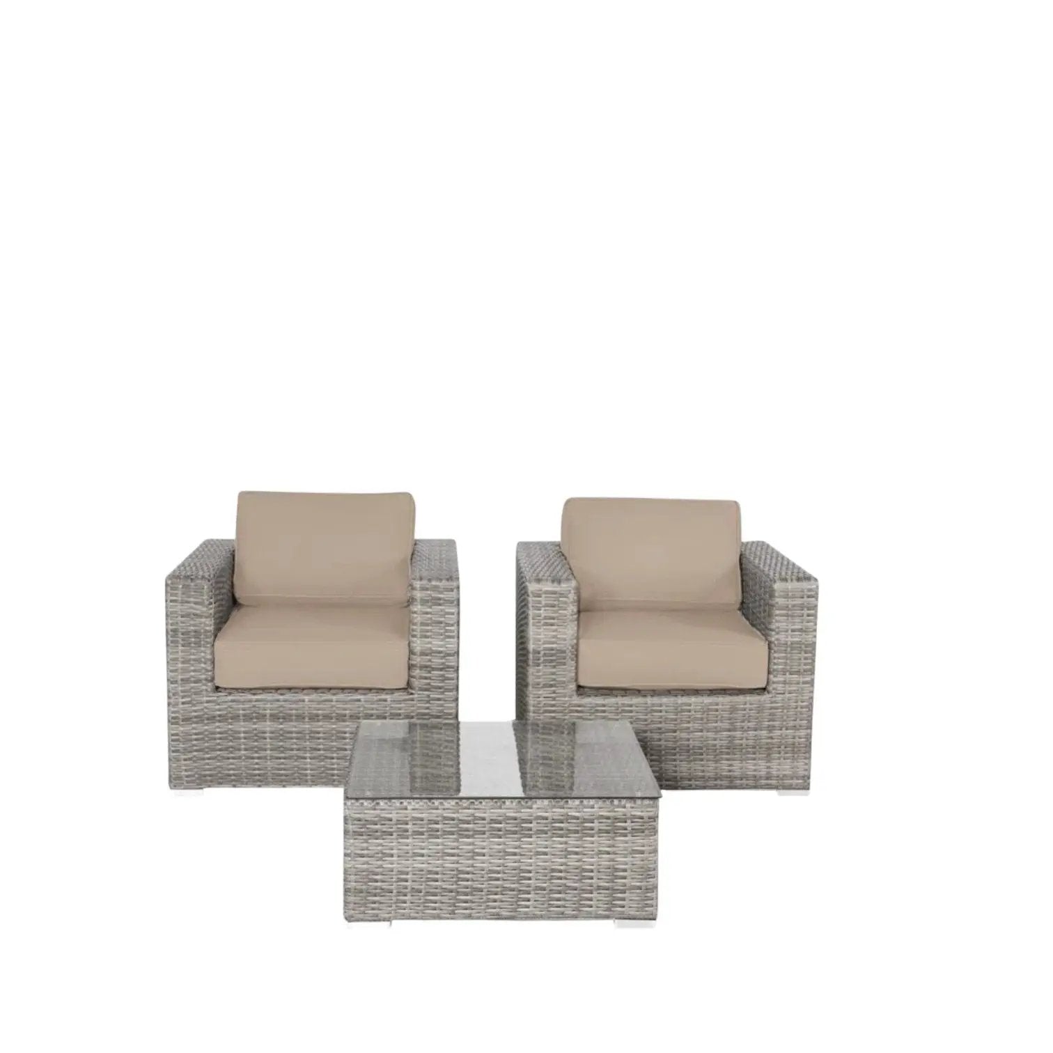 Wicker Seating Group Set With Table And Cushions by Unique Piece Furniture