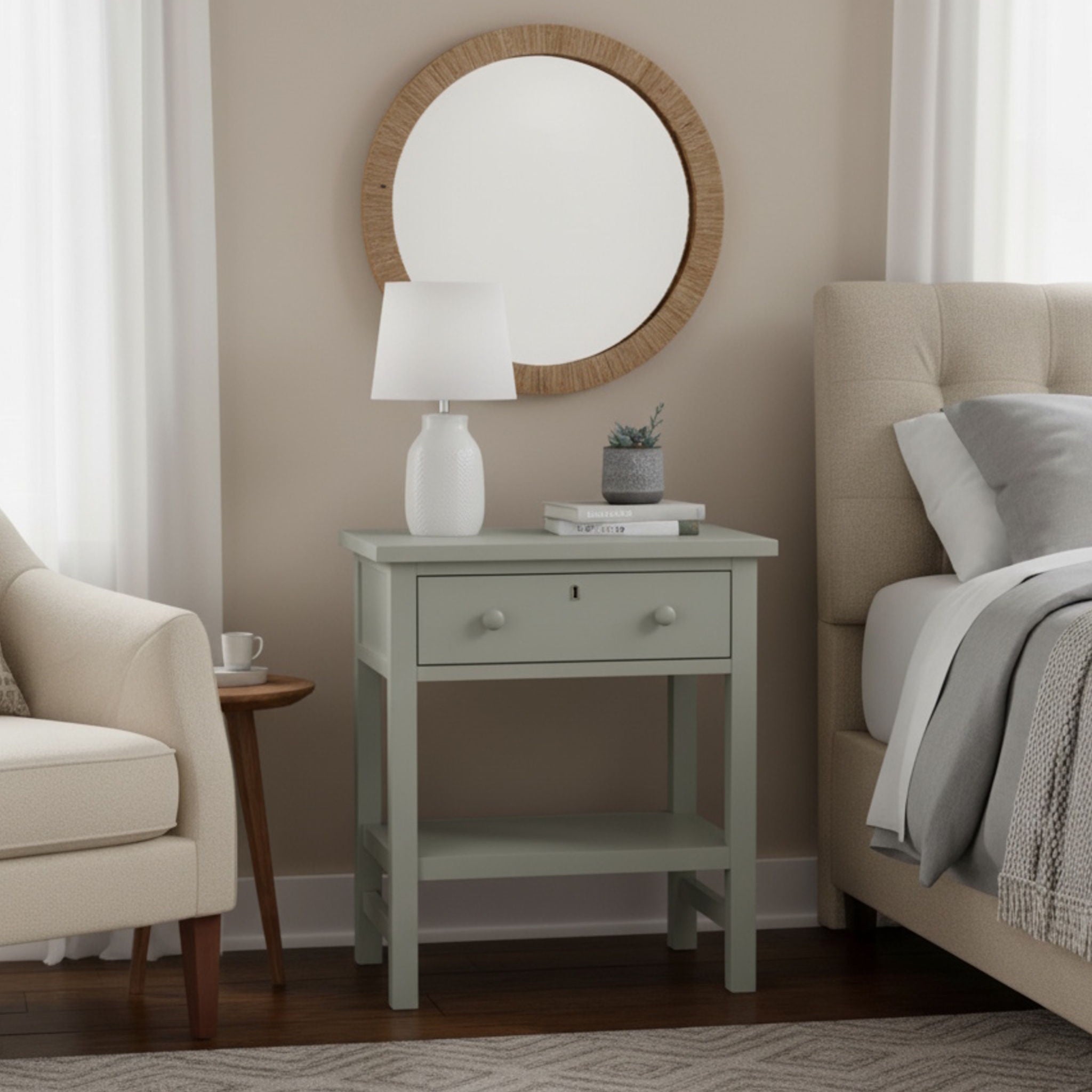 Finley - 1 Drawer Storage Nightstand by HouseOfZazla