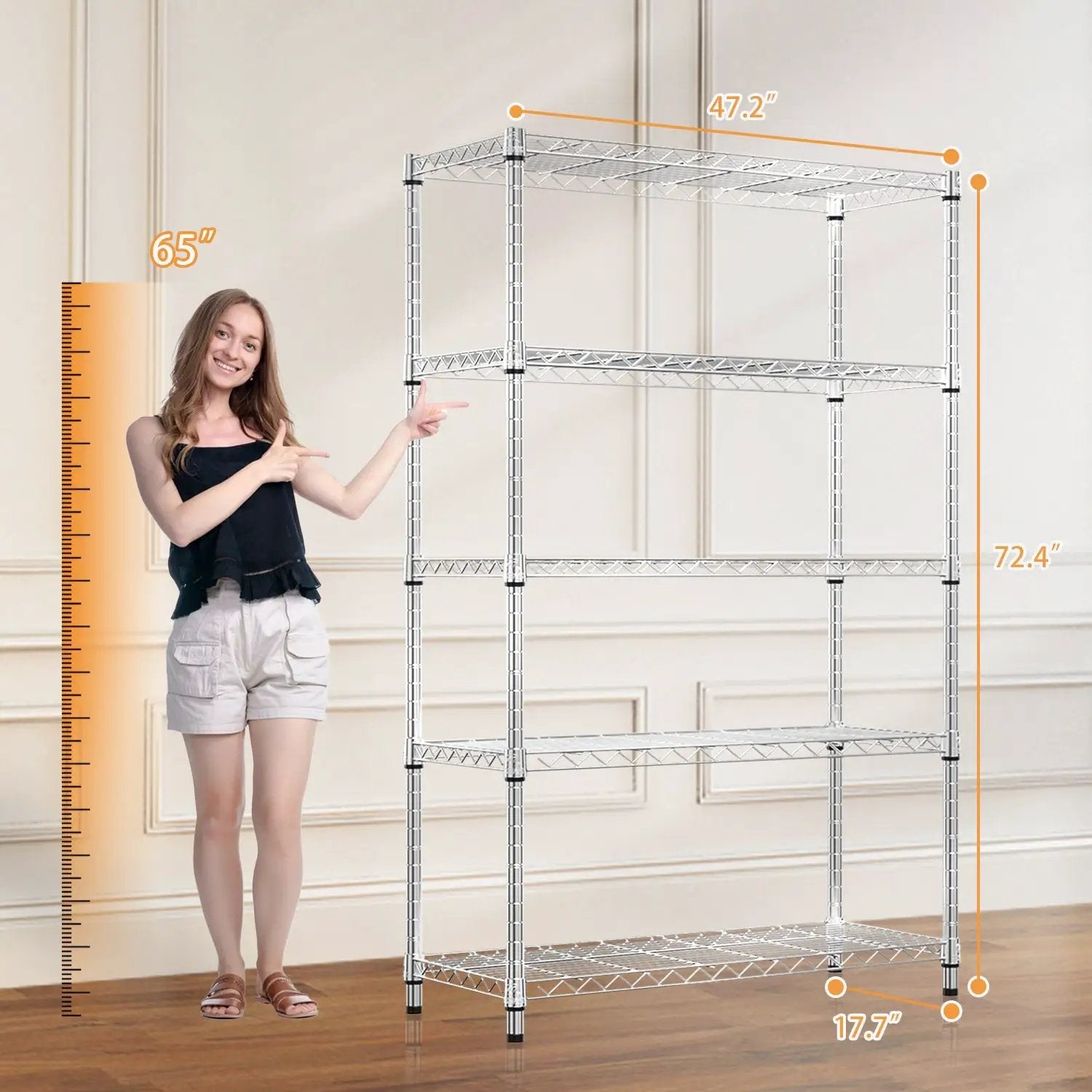 5-Tier Utility Steel Storage Shelving Unit by HouseOfZazla