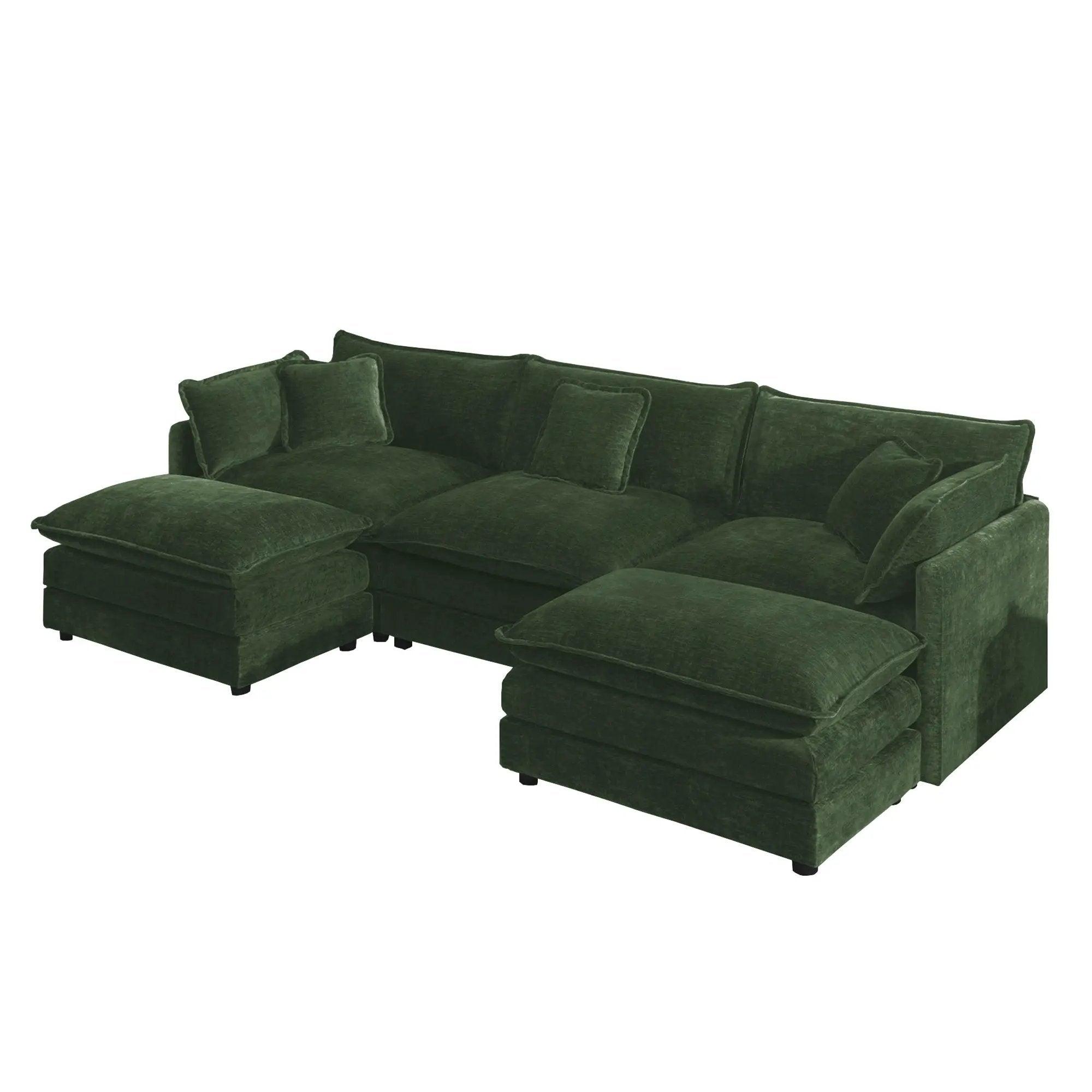 U-Shaped Sectional Sofa with Reversible Footrest by HouseOfZazla
