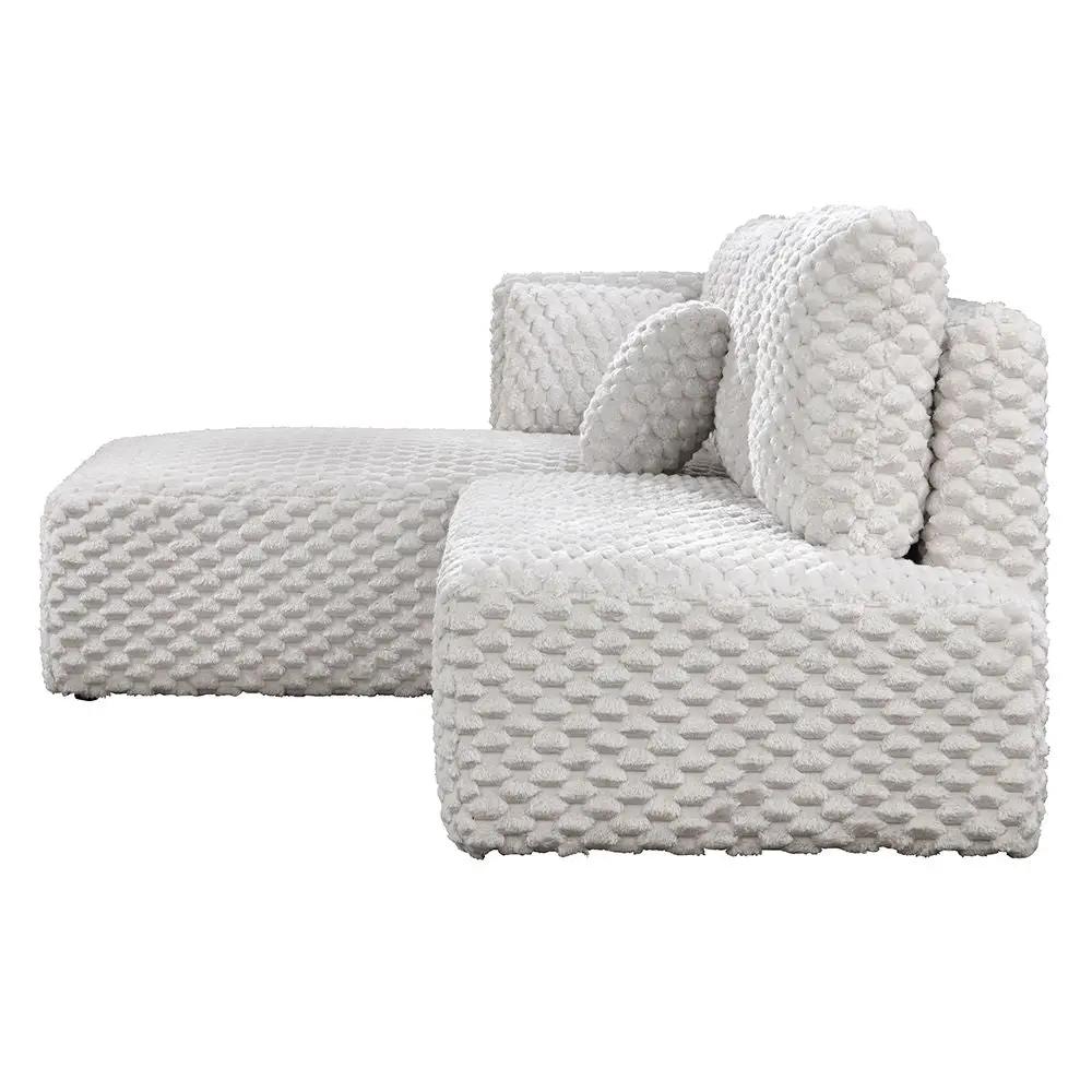 Manya - Sectional Sofa - Ivory Corduroy by Unique Piece Furniture