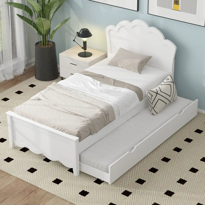 Platform Bed With Headboard And Trundle by Unique Piece Furniture