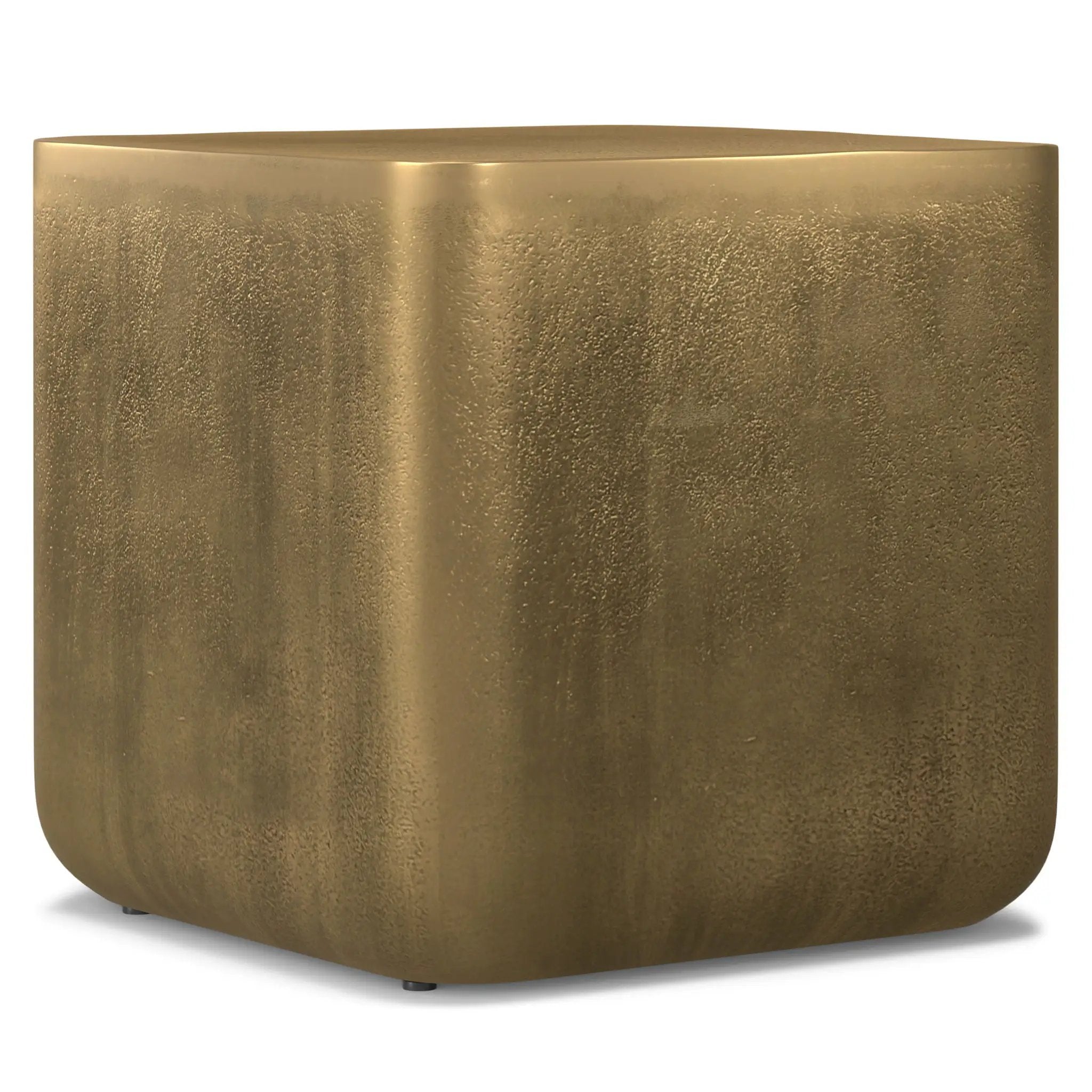 Bassett - Cast Aluminum Side Table - Brown by HouseOfZazla