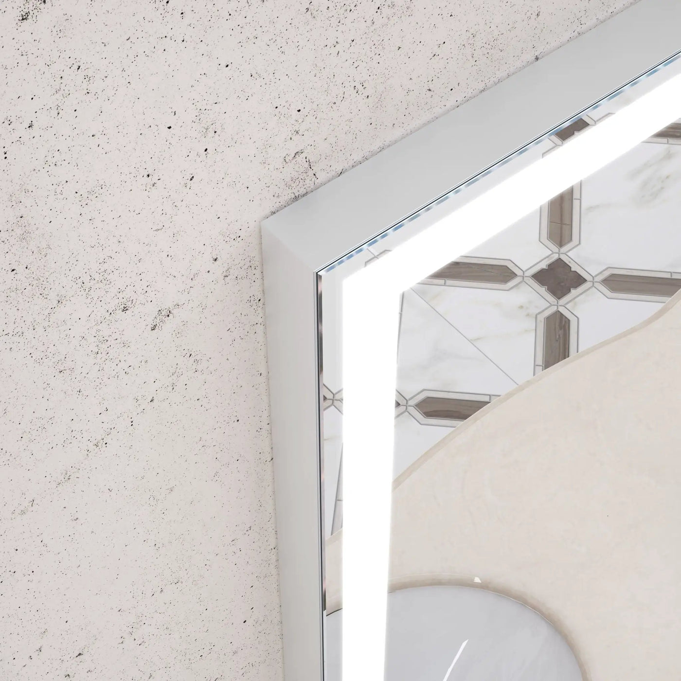LED Bathroom Vanity Mirror Wall Mounted Adjustable / Warm / Natural Lights Anti-Fog Touch Switch With Memory Modern Smart Large Bathroom Mirrors by Unique Piece Furniture