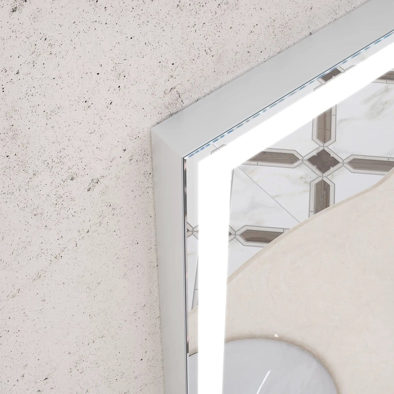 LED Bathroom Vanity Mirror Wall Mounted Adjustable / Warm / Natural Lights Anti-Fog Touch Switch With Memory Modern Smart Large Bathroom Mirrors by Unique Piece Furniture