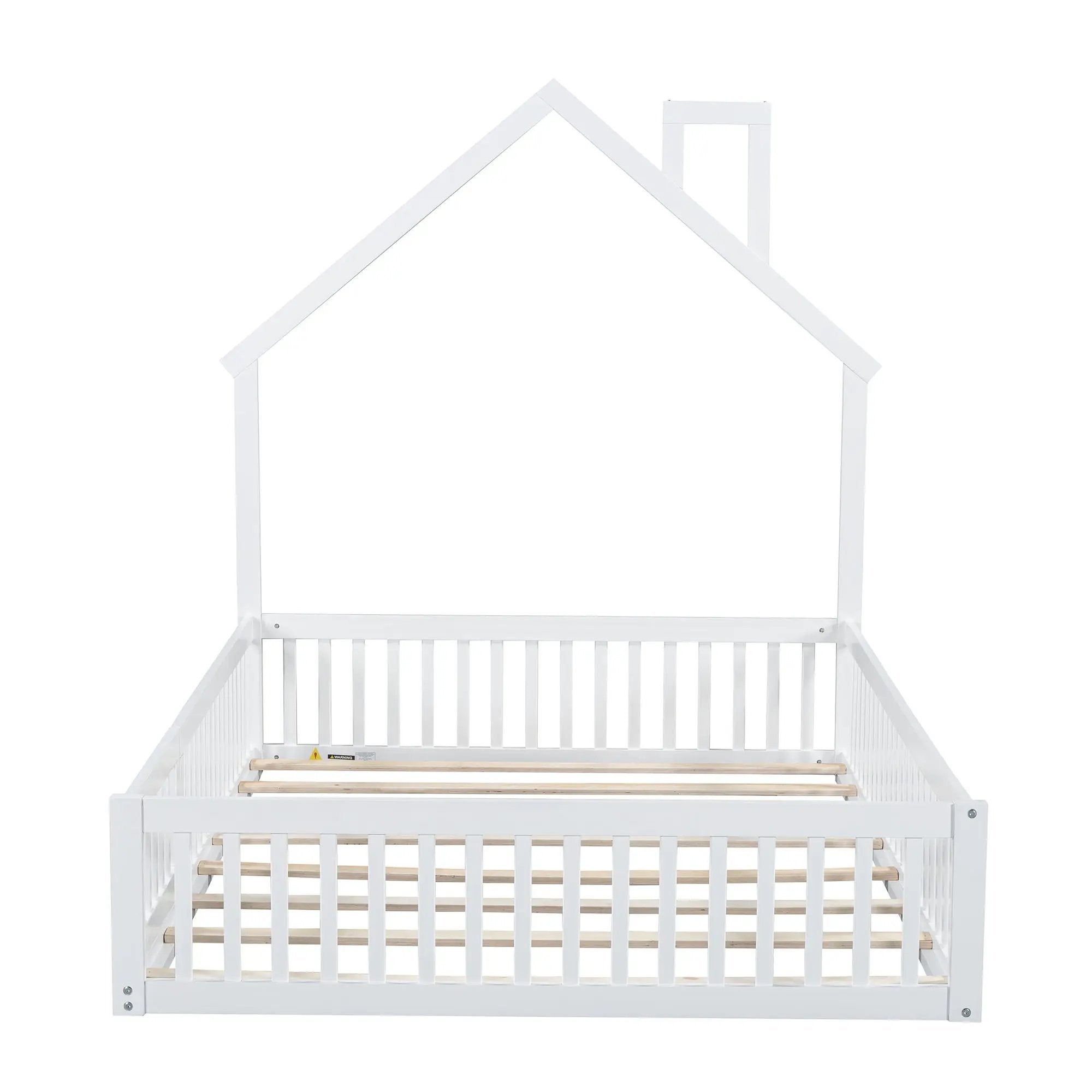 House Platform Bed With Guardrail by HouseOfZazla