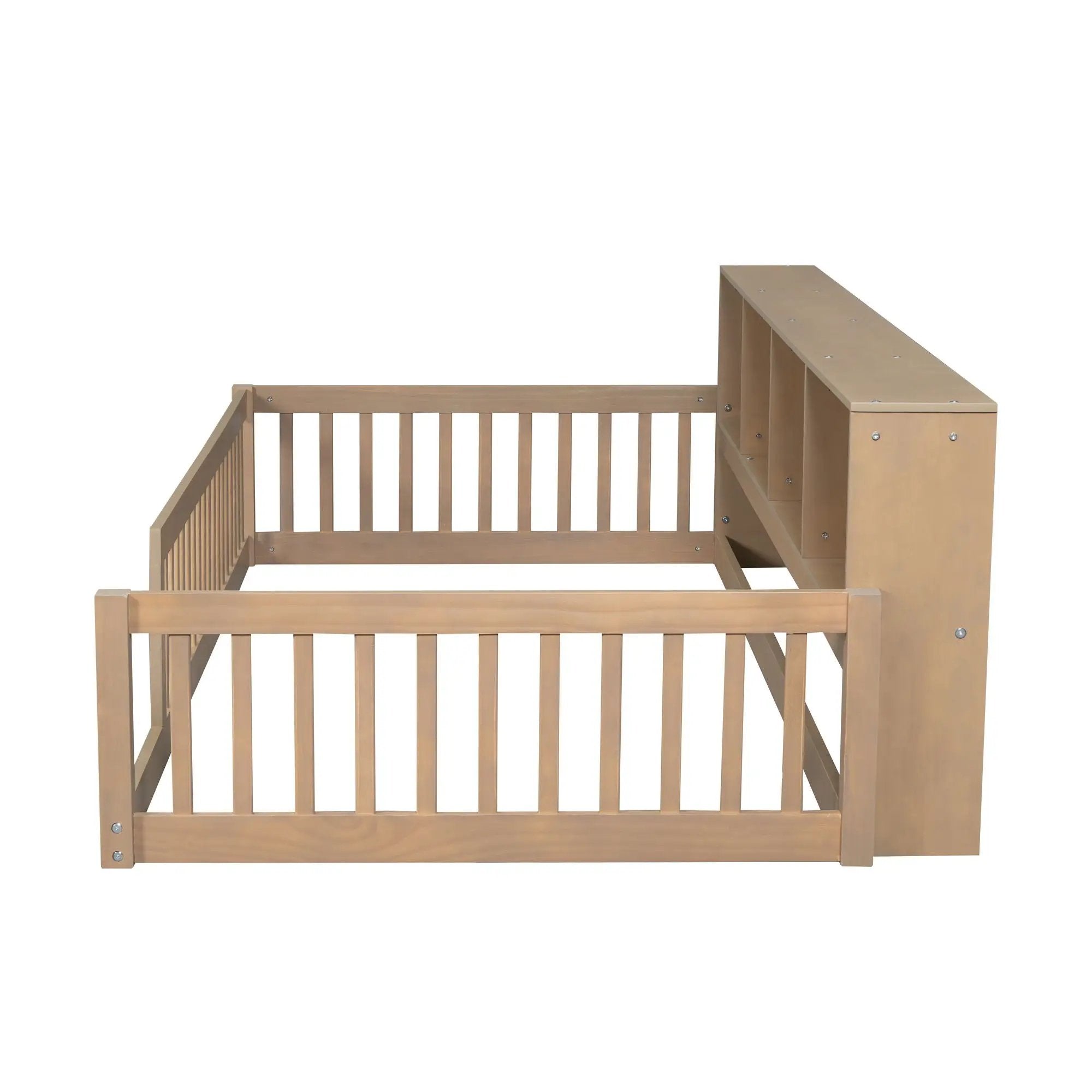 Floor Bed With Storage Cabinets And USB Ports by Unique Piece Furniture