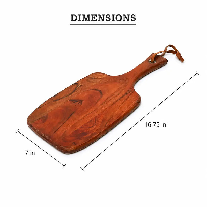 Paddle Cutting Board Chopping Board Mango Wood, Set of 3 by HouseOfZazla
