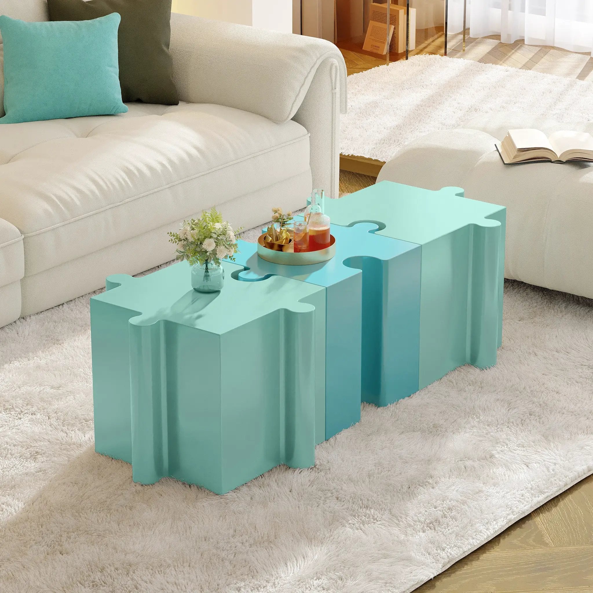 Puzzle Art Side Table by HouseOfZazla