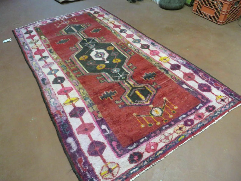 4' X 8' Antique Handmade Turkish Caucasian Kazak Design Wool Rug Veg Dyes Nice by Jewel Rugs