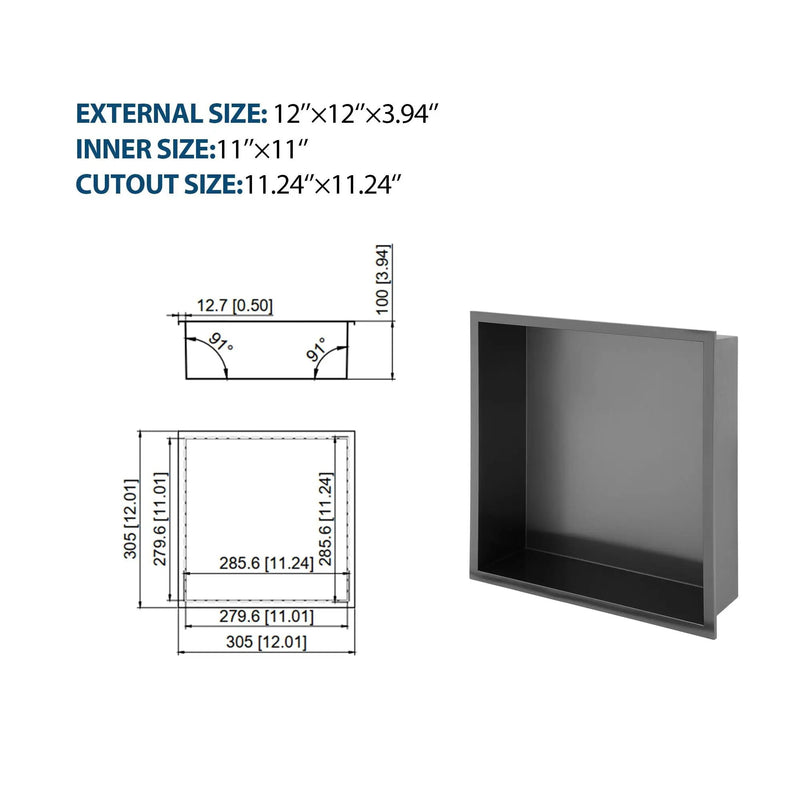 Stainless Steel Shower Niche With Seamless Design For Bathroom Storage by HouseOfZazla