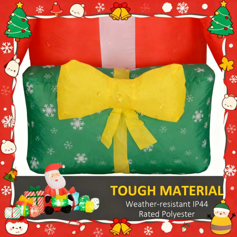 Inflatable Santa Claus And Gift Boxes Outdoor Display by HouseOfZazla