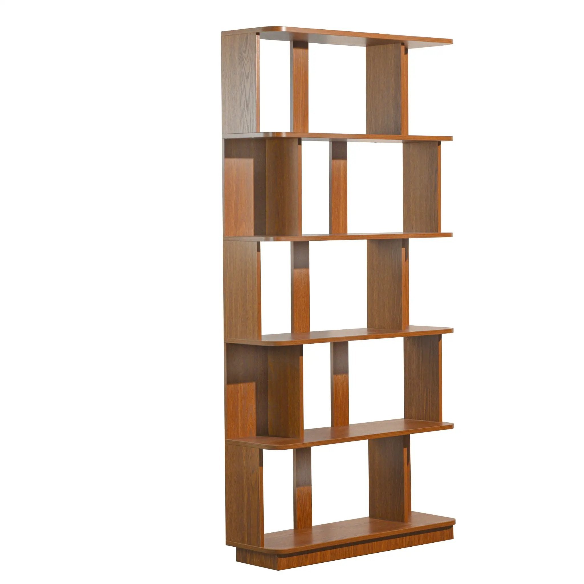 Modern 5 Tier Open Storage Bookcase by HouseOfZazla