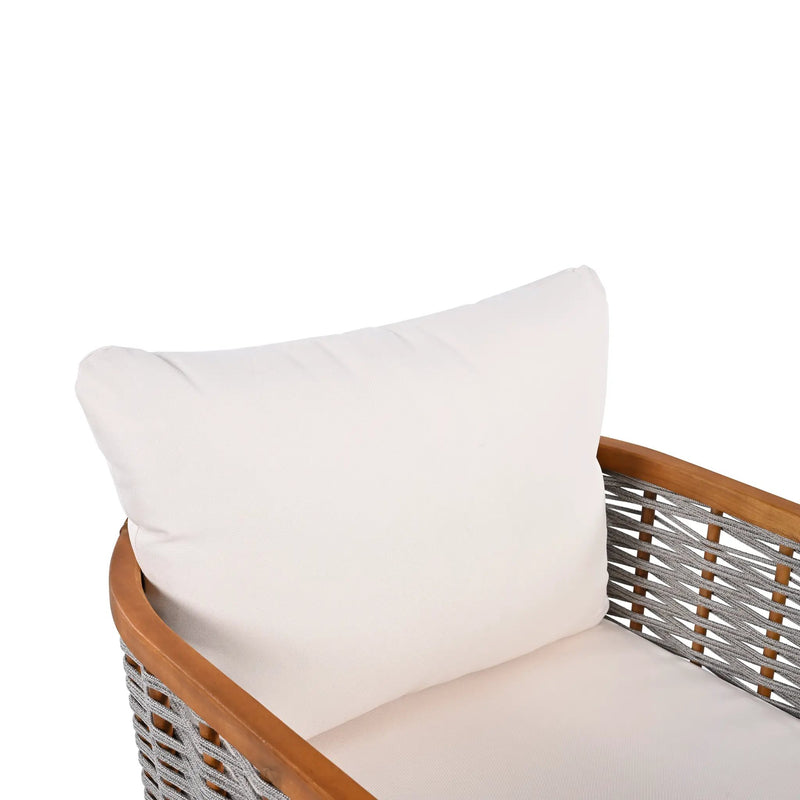 Outdoor Unique Tub Design 4-Seat Sofa Set with Woven Rope by HouseOfZazla
