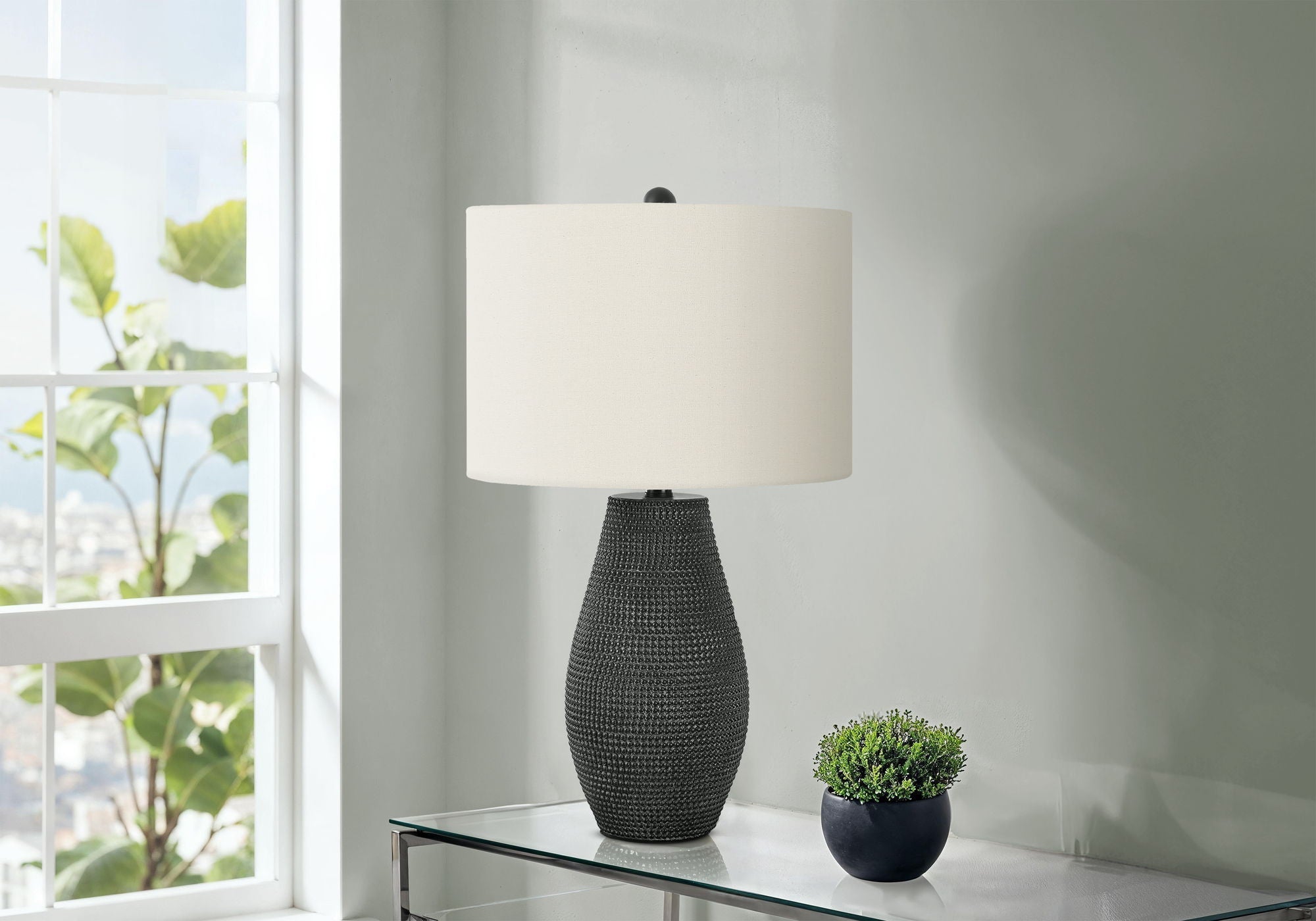 Lighting, Table Lamp, Resin, Contemporary - Black by HouseOfZazla