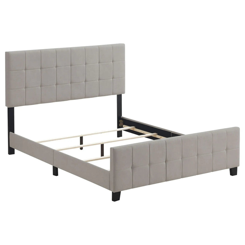 Fairfield Upholstered Eastern King Panel Bed Beige by Unique Piece Furniture