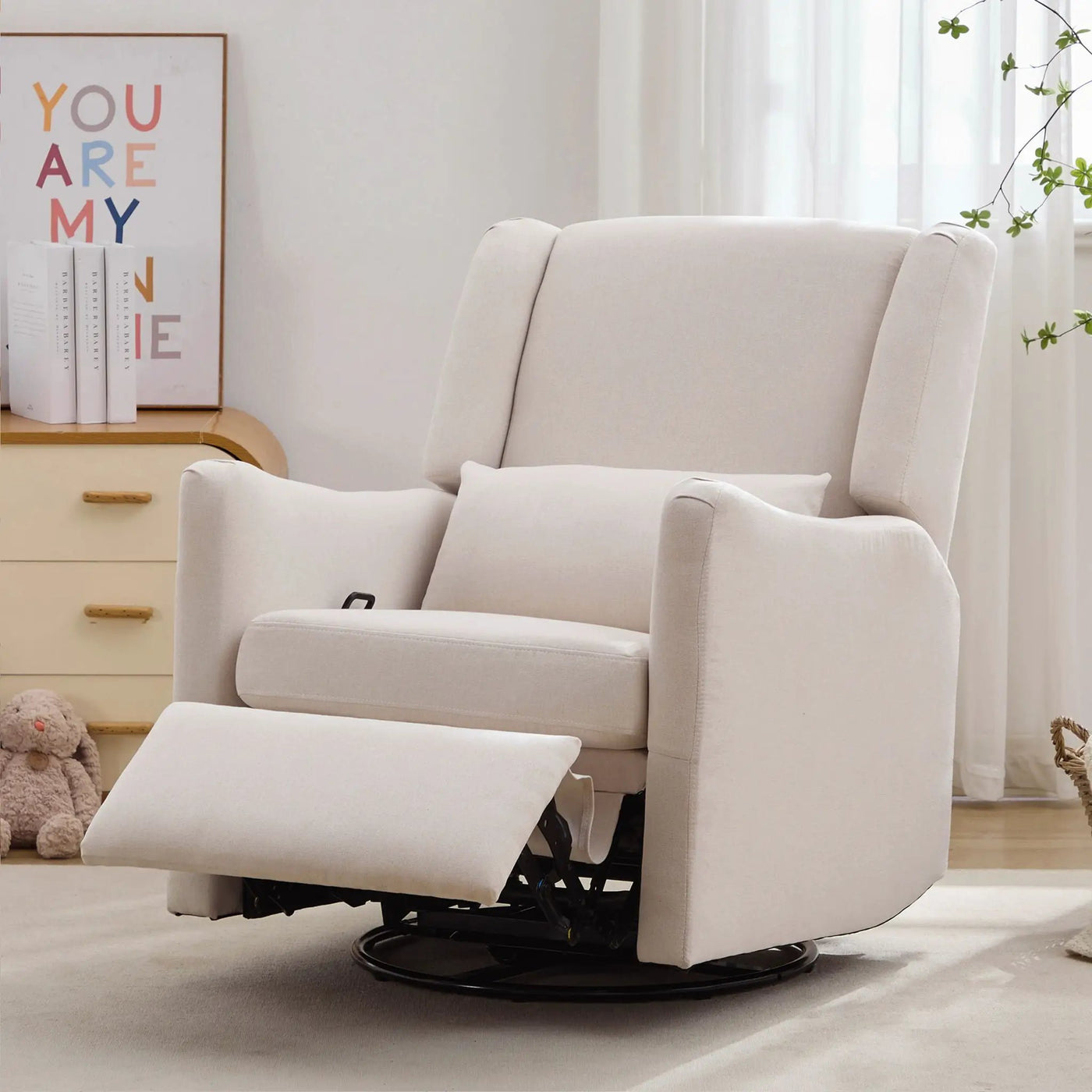 Wide Wingback Swivel Glider Rocker Recliner Chair by HouseOfZazla
