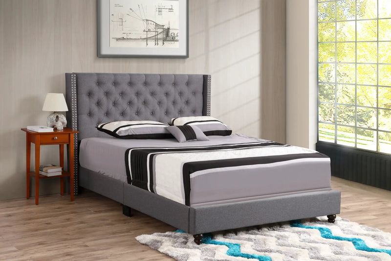 Nailhead Bed Transitional Vibrant by Unique Piece Furniture