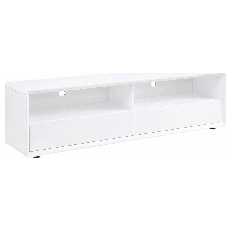 Cordova - 2 Drawer TV Stand - Gloss White by HouseOfZazla