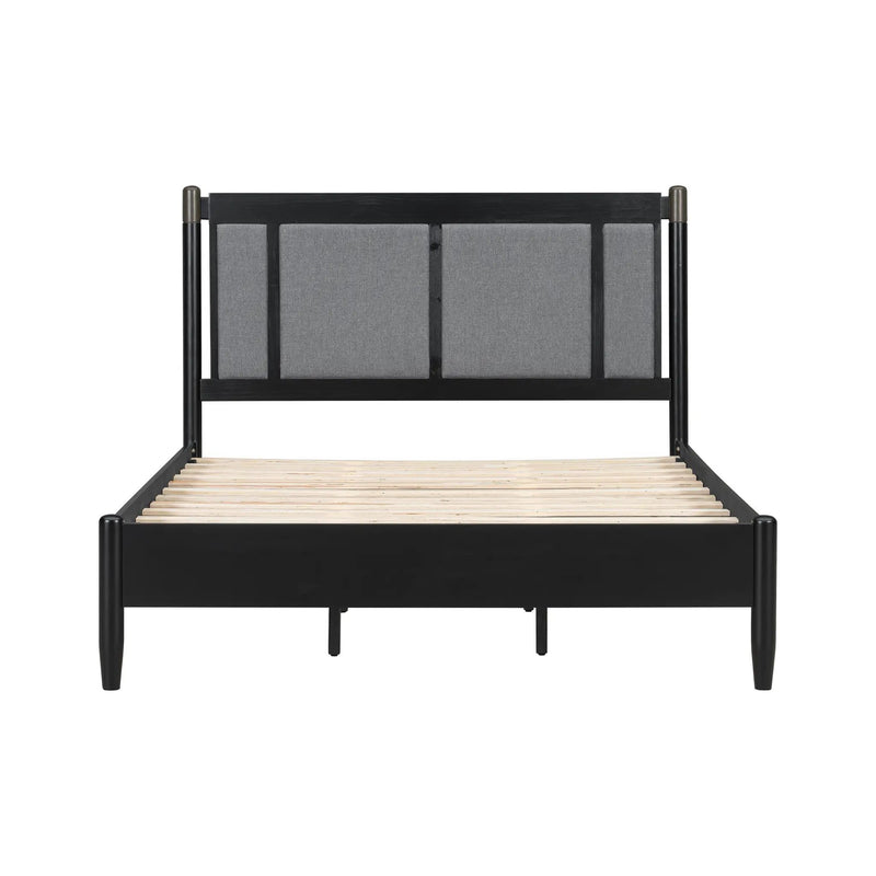 Solid Wood Queen Bed, Heavy Duty 500 lbs Support, No Box Spring Needed by HouseOfZazla
