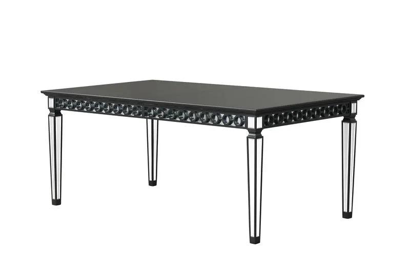 Varian II - Dining Table - Mirrored & Black by Unique Piece Furniture