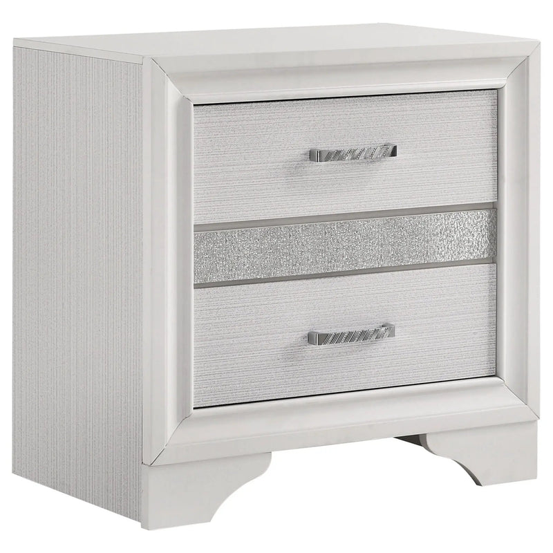 Miranda 3-drawer Nightstand Bedside Table White by Unique Piece Furniture