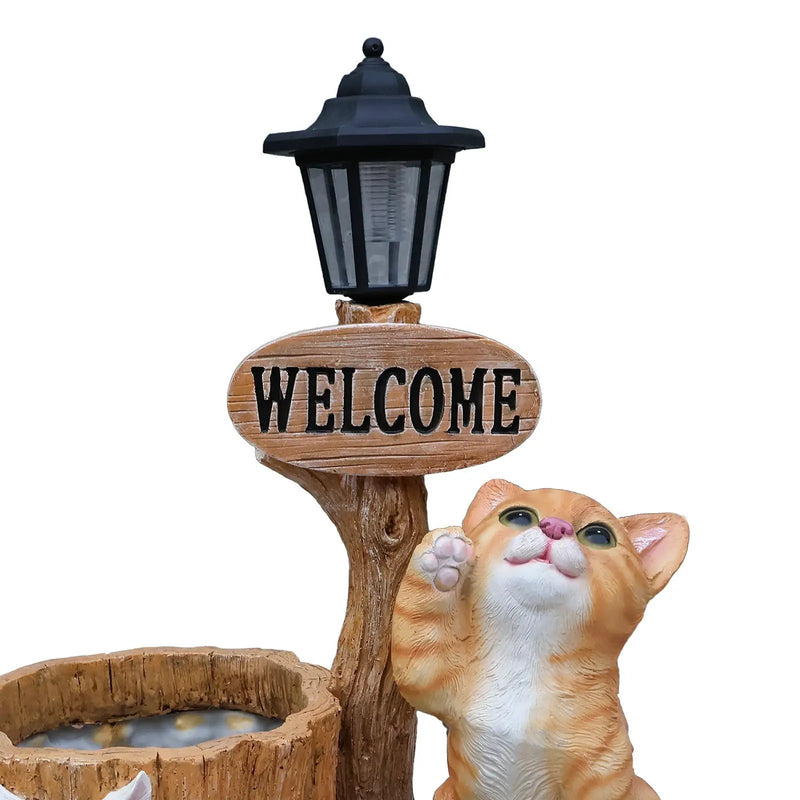 Cute Cat Planter Statue Garden Decor by HouseOfZazla