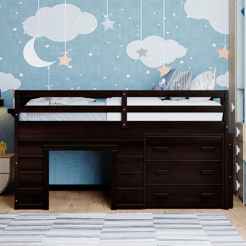 Loft Bed With Cabinet And Shelf by HouseOfZazla