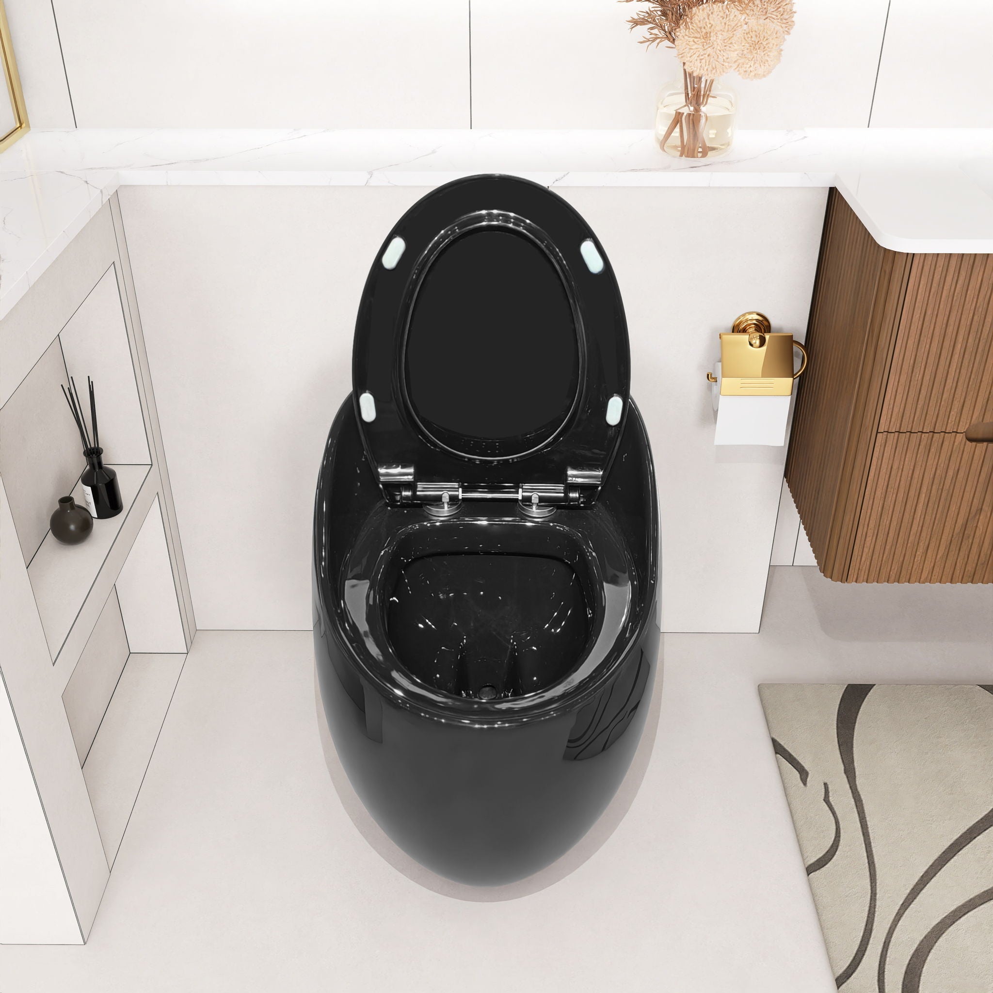 Modern Egg Shape Toilet 1.28 Gpf Single Flush Ceramic by HouseOfZazla