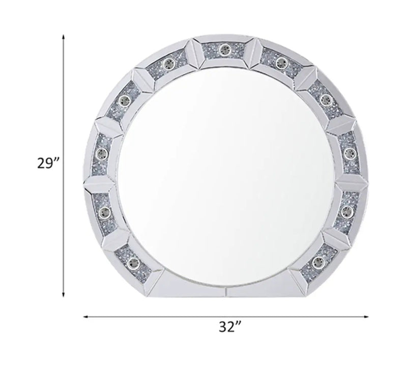 Noralie - 29" Accent Mirror - Mirrored & Faux Diamonds by Unique Piece Furniture